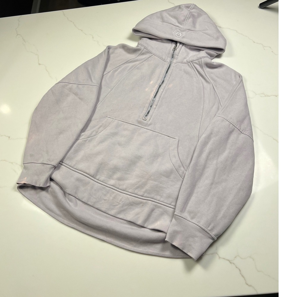 Lululemon Scuba Half Zip Hoodie Womens M/L Lavender Purple Oversized Pullover